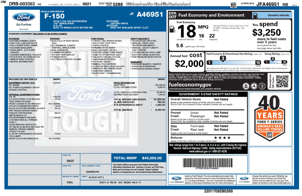 Used 2018 Ford F-150 XL Truck