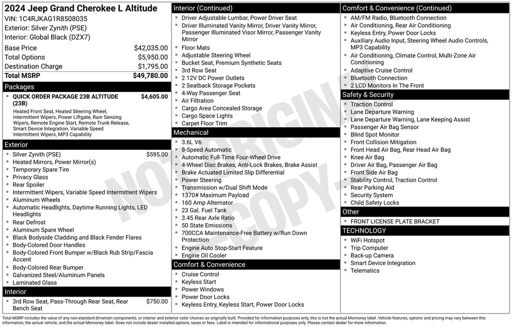 Used 2024 Jeep Grand Cherokee L Laredo SUV