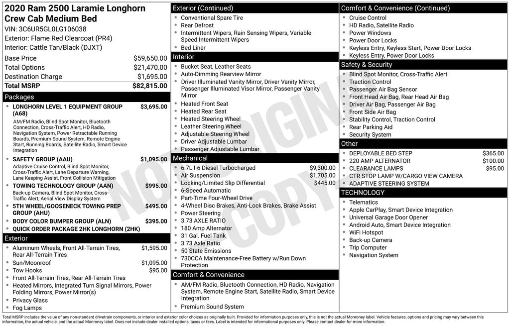 Used 2020 Ram 2500 Laramie Longhorn Truck