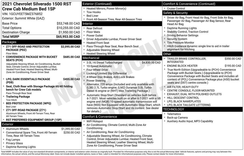 Used 2021 Chevrolet Silverado 1500 RST Truck