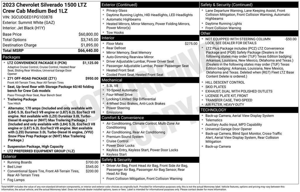 Used 2023 Chevrolet Silverado 1500 LTZ Truck