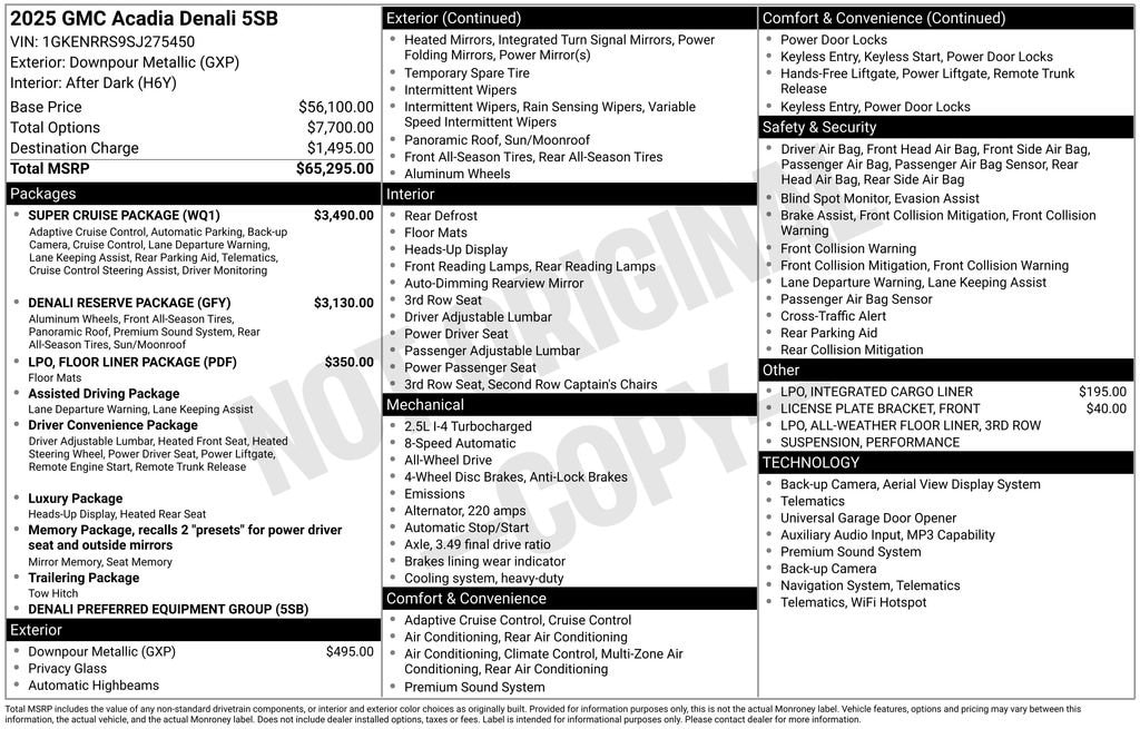 Used 2025 GMC Acadia Denali SUV