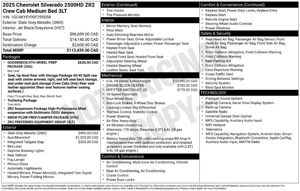 Used 2025 Chevrolet Silverado 2500 HD ZR2 Truck