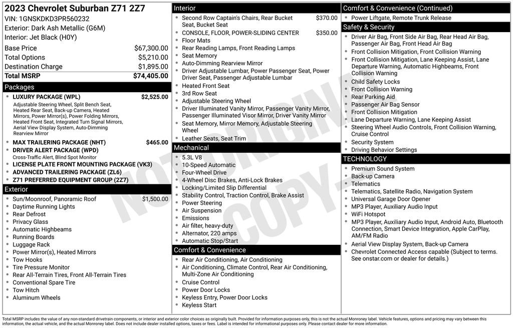 Used 2023 Chevrolet Suburban Z71 SUV