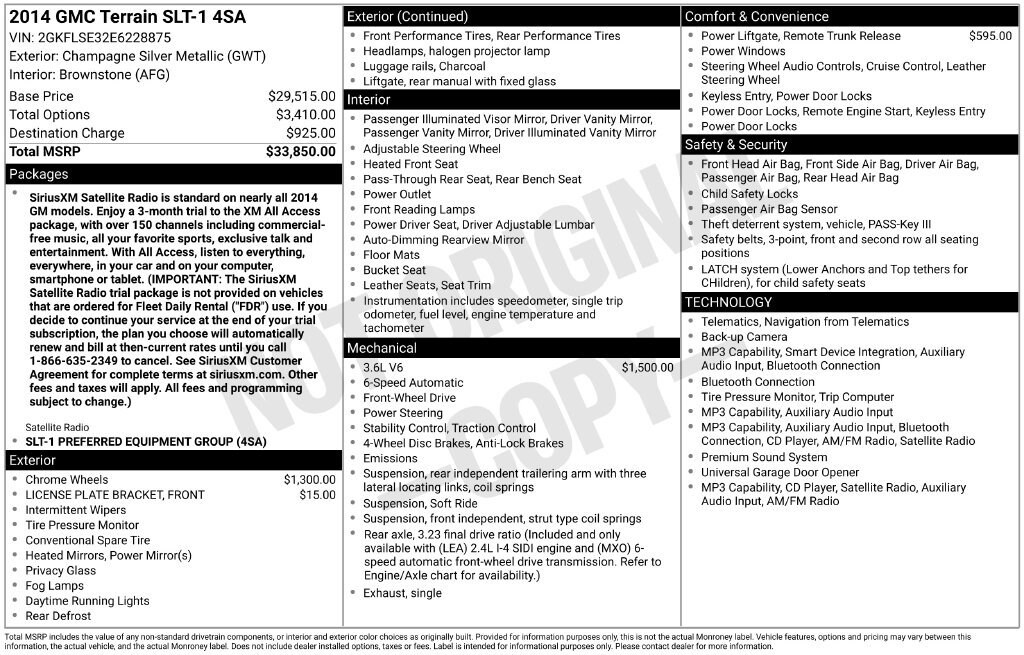 Used 2014 GMC Terrain SLT SUV