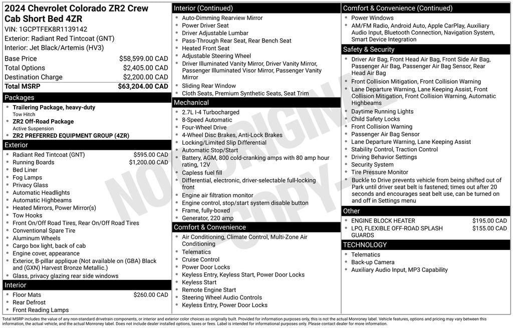 Used 2024 Chevrolet Colorado ZR2 Truck Crew Cab
