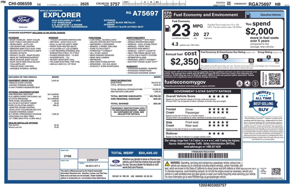 Used 2024 Ford Explorer XLT SUV