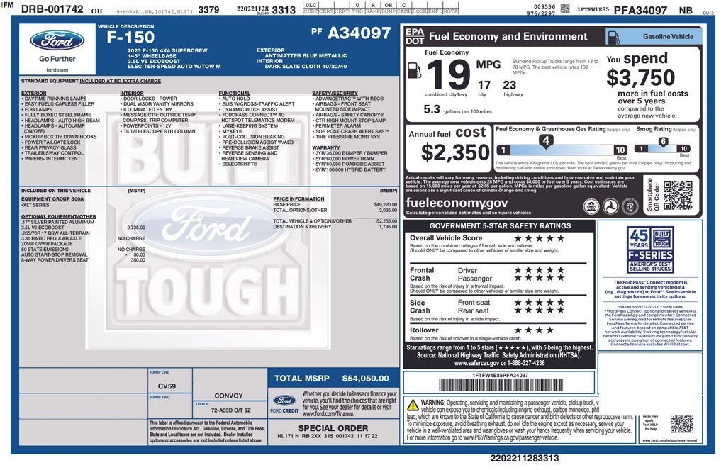 Used 2023 Ford F-150 Truck SuperCrew Cab