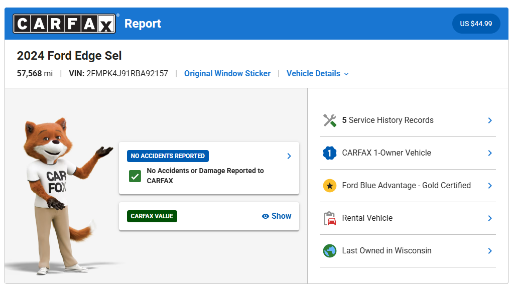 Certified 2024 Ford Edge SEL SUV