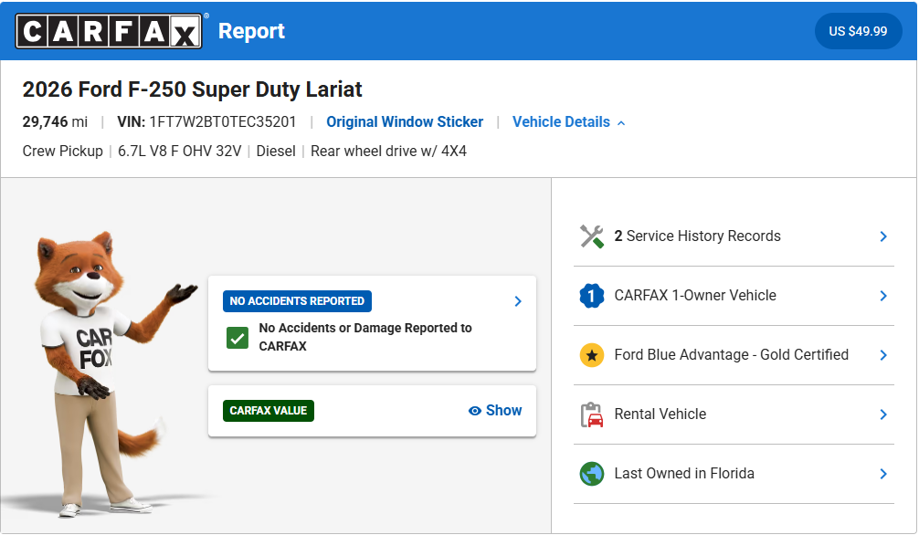 Certified 2026 Ford F-250 Lariat Truck