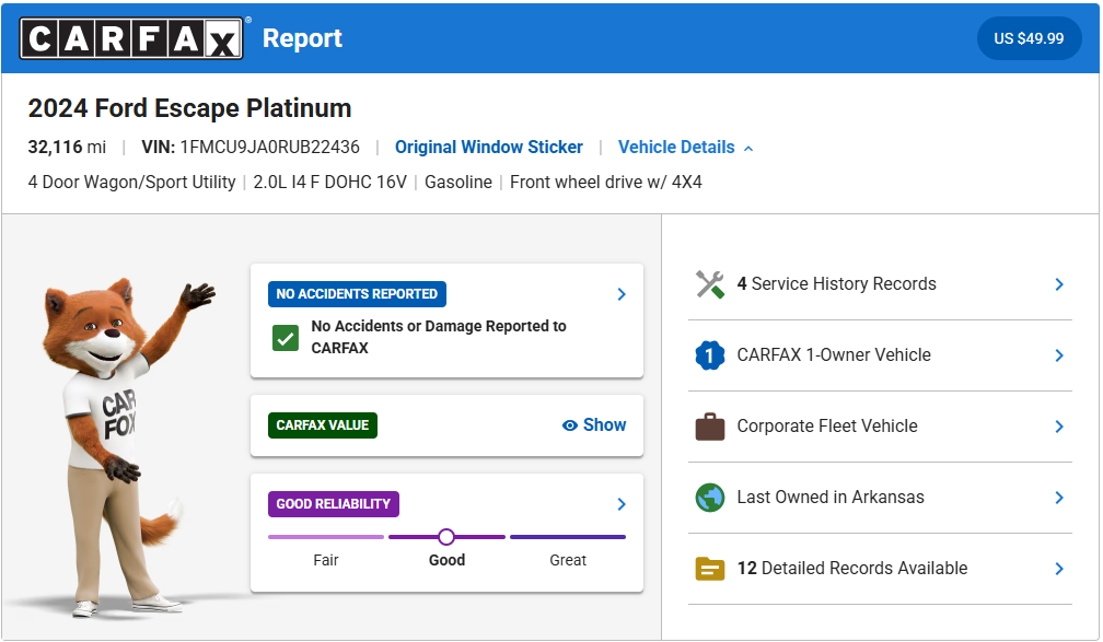 Certified 2024 Ford Escape Platinum SUV