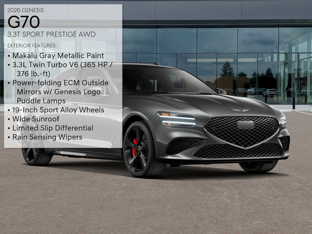New 2026 Genesis G70 3.3T Sport Prestige AWD Sedan