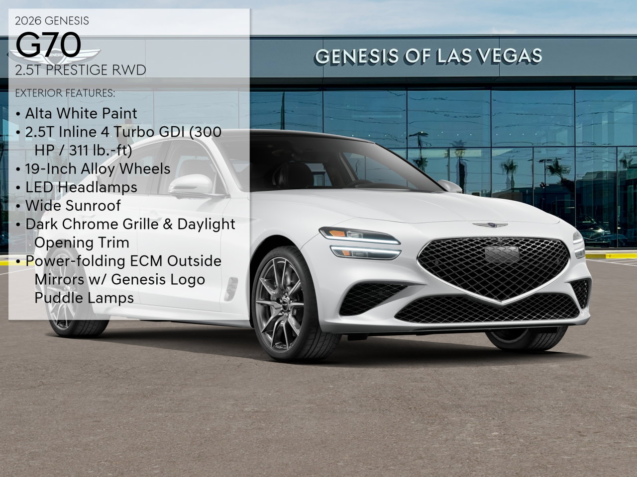 New 2026 Genesis G70 2.5T Prestige Sedan