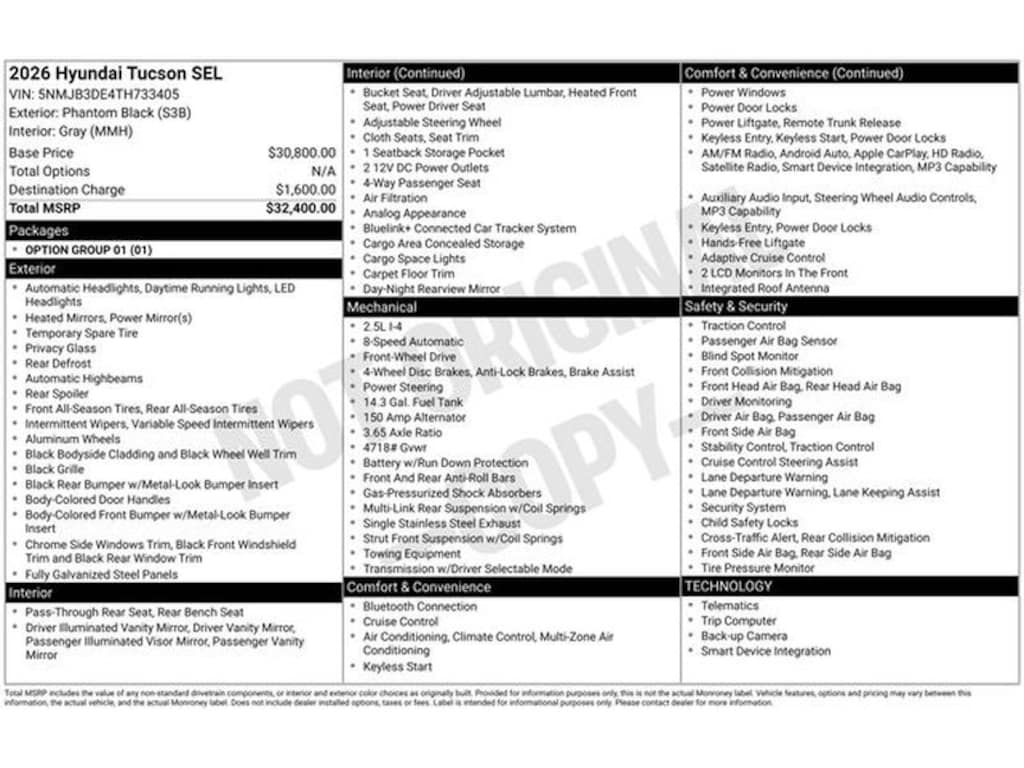 New 2026 Hyundai Tucson SEL Sport Utility