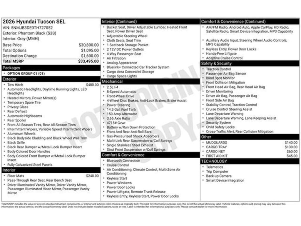 New 2026 Hyundai Tucson SEL Plus FWD Sport Utility
