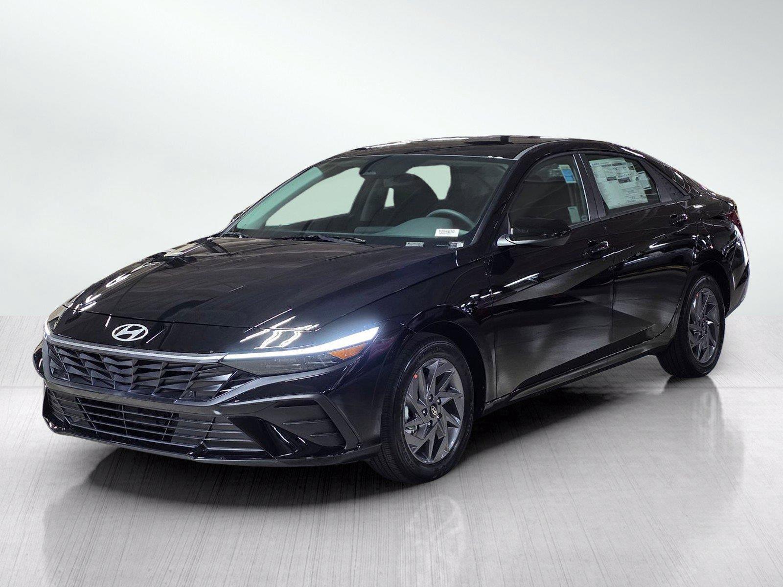 New 2026 Hyundai Elantra Hybrid Blue Sedan
