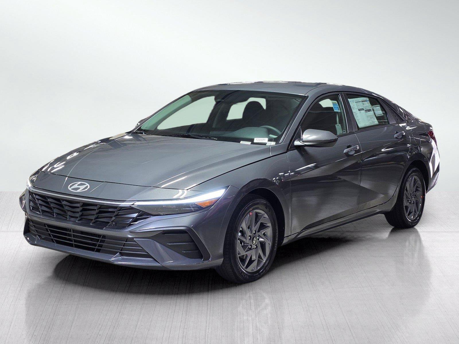 New 2026 Hyundai Elantra Hybrid Blue Sedan