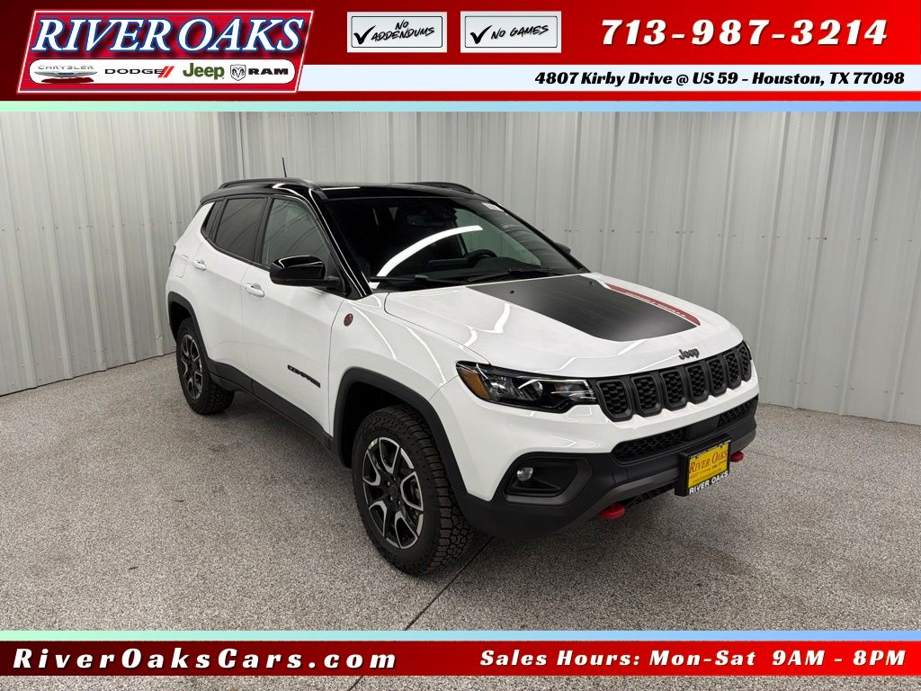 New 2026 Jeep Compass Trailhawk Sport Utility for Sale in Houston, TX at River Oaks Chrysler Jeep Dodge Ram