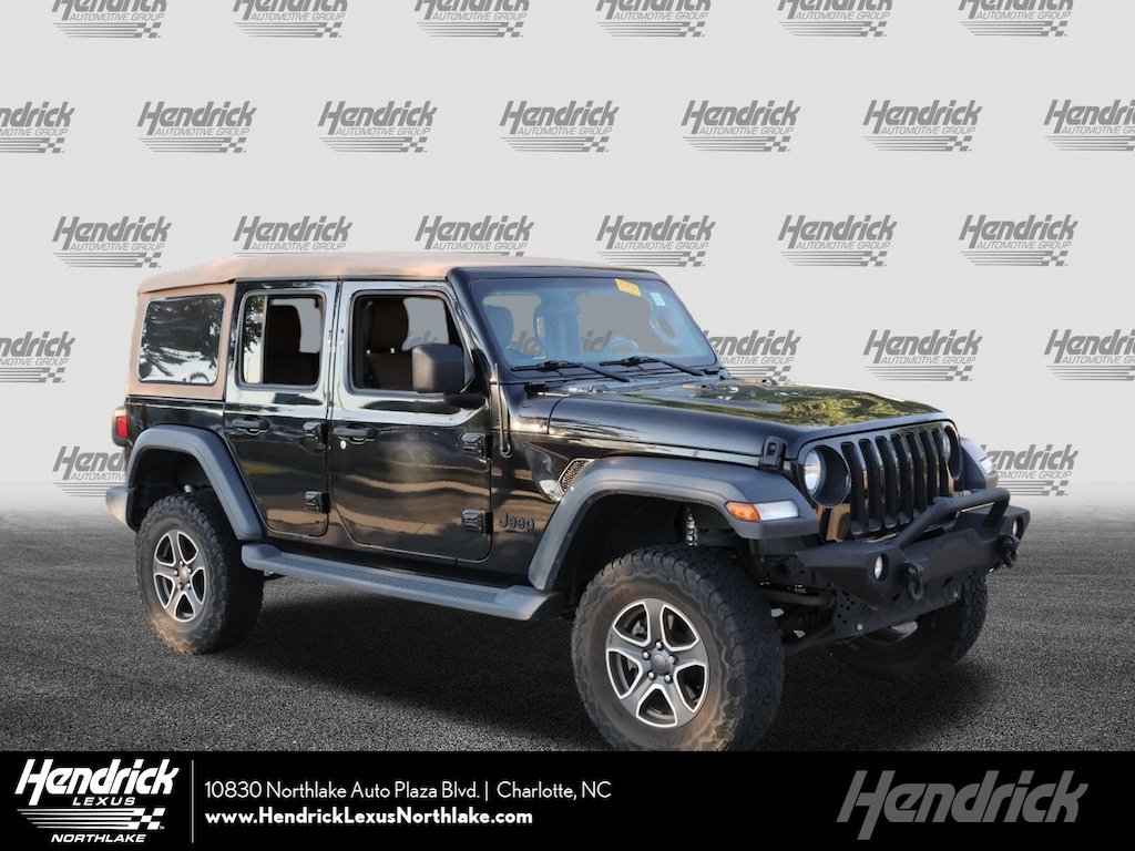 Used 2020 Jeep Wrangler Unlimited Black and Tan SUV