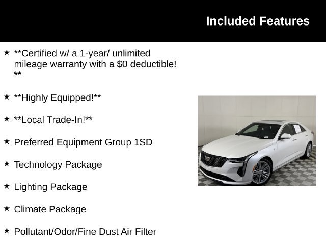 Certified 2024 CADILLAC CT4 Premium Luxury Car