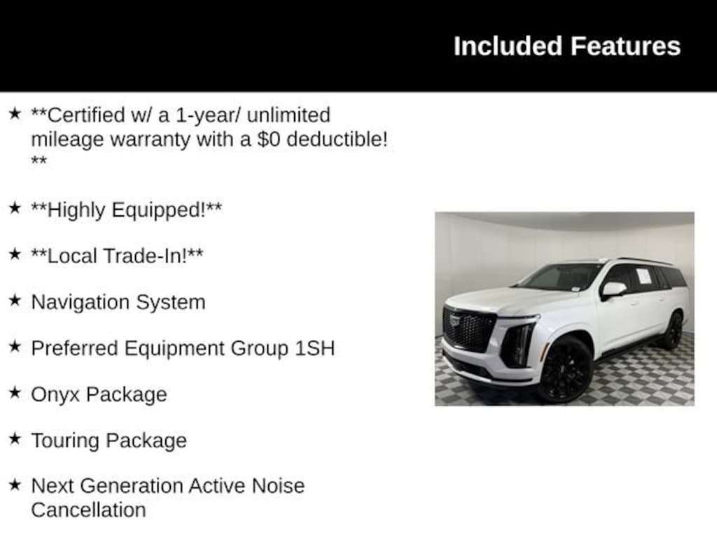 Certified 2025 CADILLAC Escalade ESV Sport Platinum SUV