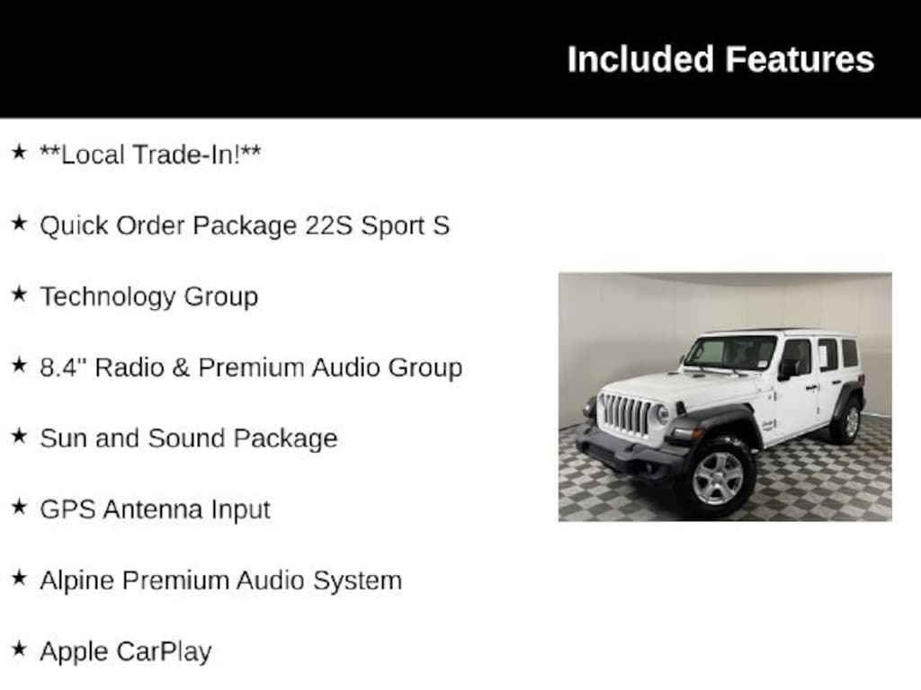 Used 2021 Jeep Wrangler Unlimited Sport S