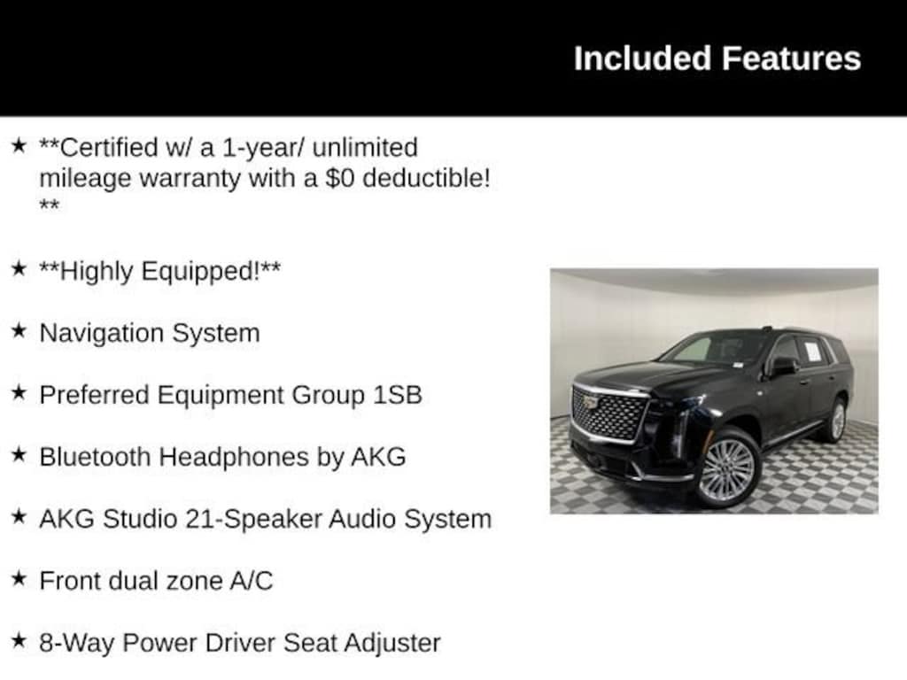 Certified 2026 CADILLAC Escalade Luxury SUV