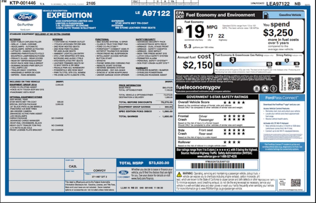 Used 2020 Ford Expedition Limited SUV