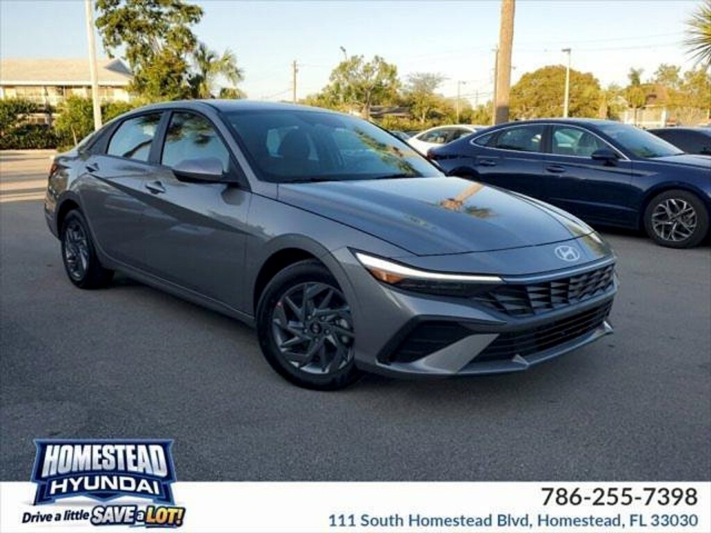Certified 2024 Hyundai Elantra Hybrid Blue Sedan