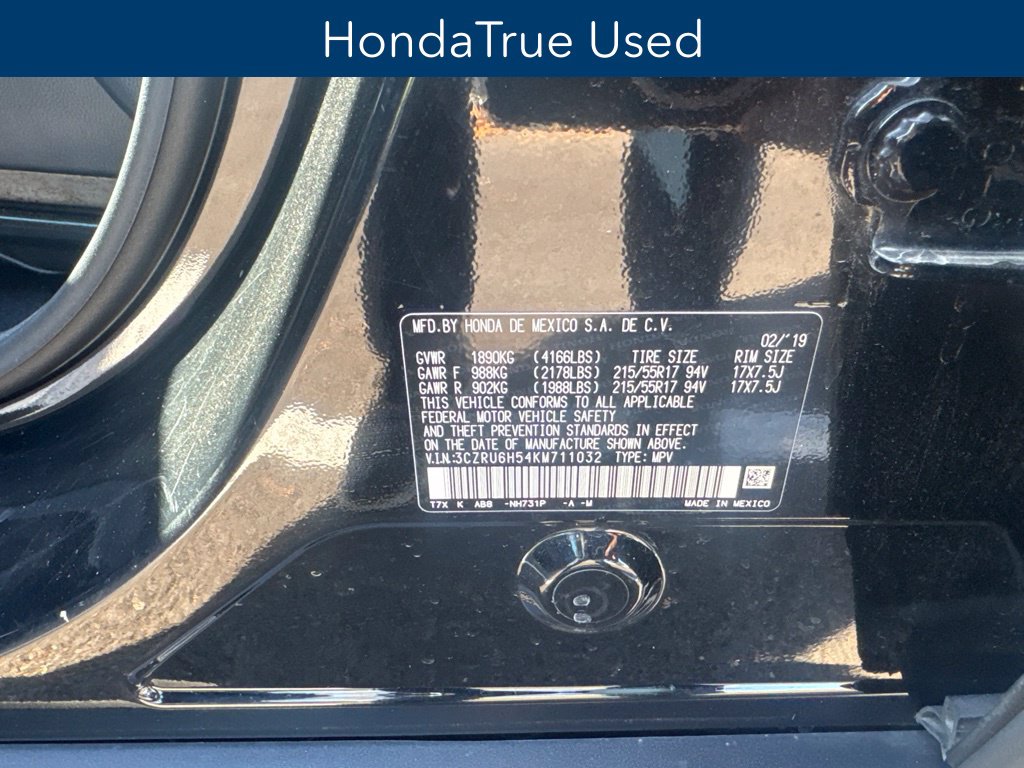 Certified 2019 Honda HR-V EX SUV