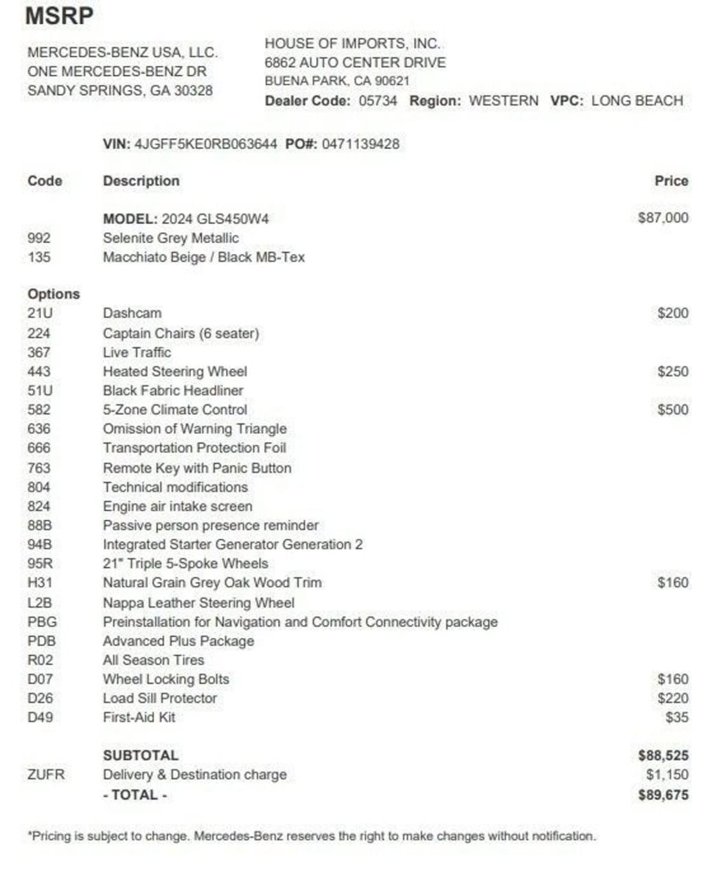 Certified 2024 Mercedes-Benz GLS 4MATIC SUV