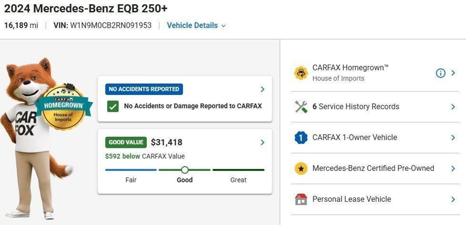 Certified 2024 Mercedes-Benz EQB SUV