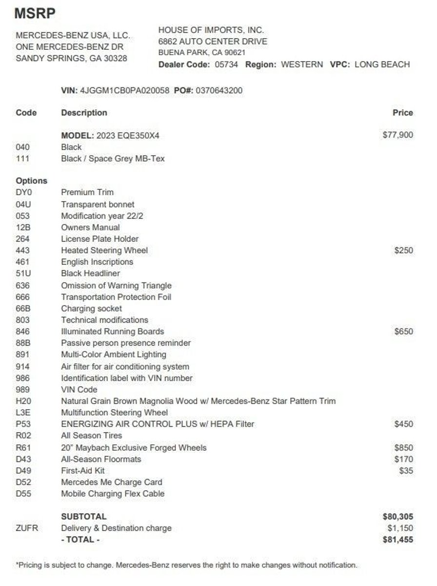Certified 2023 Mercedes-Benz EQE SUV