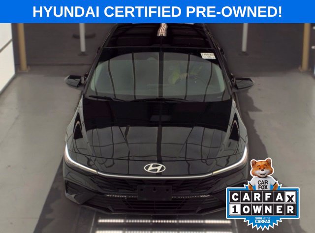 Certified 2025 Hyundai Elantra Hybrid Blue Sedan