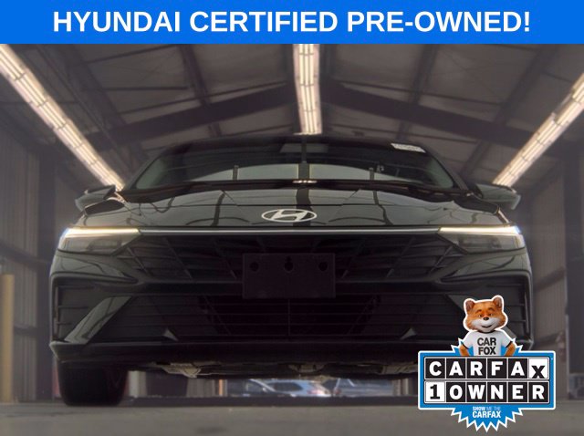 Certified 2025 Hyundai Elantra Hybrid Blue Sedan