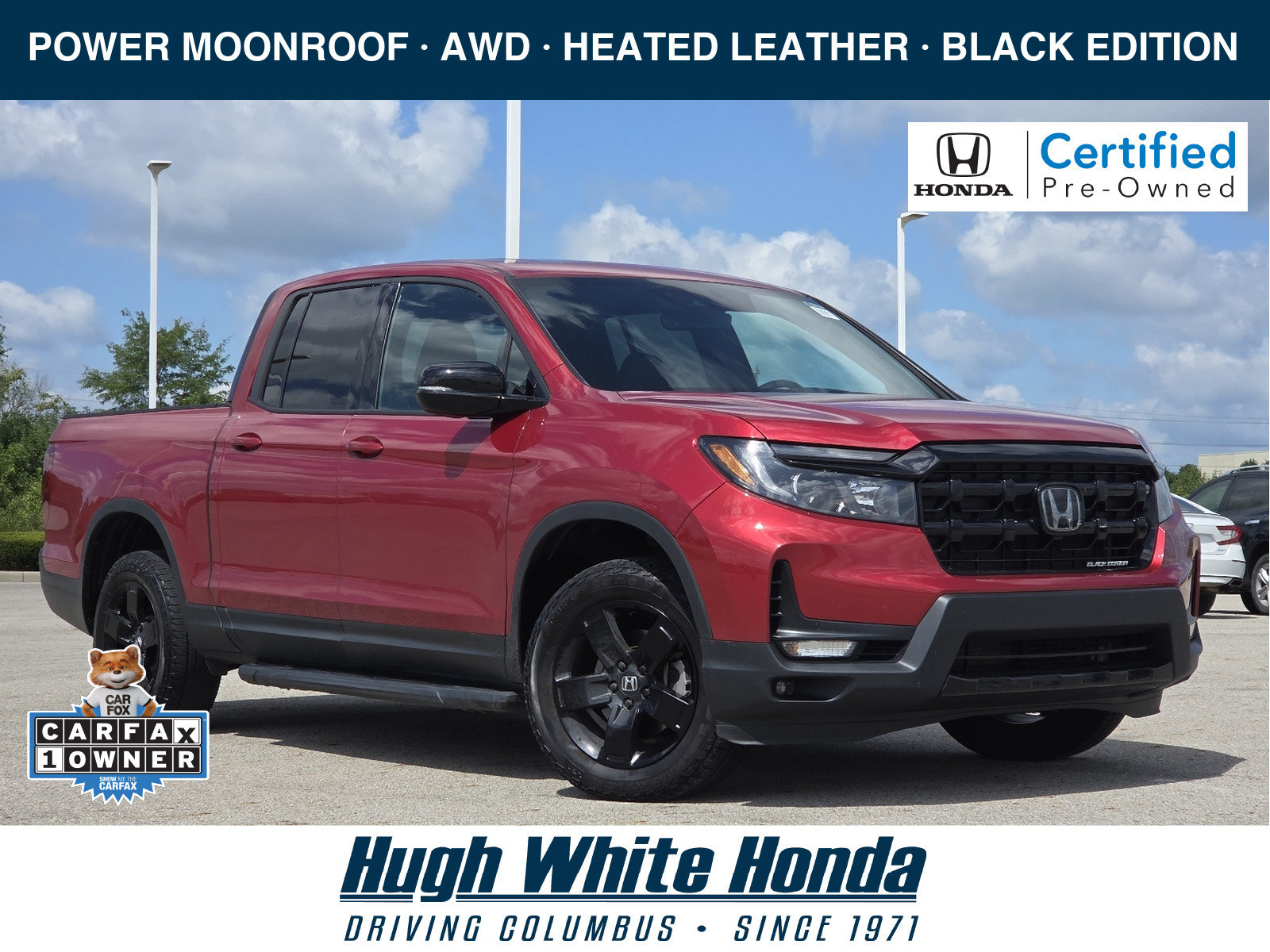 Certified 2025 Honda Ridgeline Black Edition Black Edition AWD