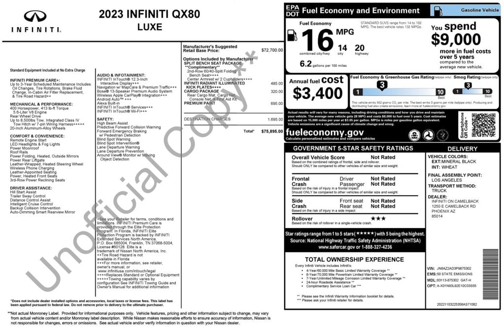 2023 INFINITI QX80
