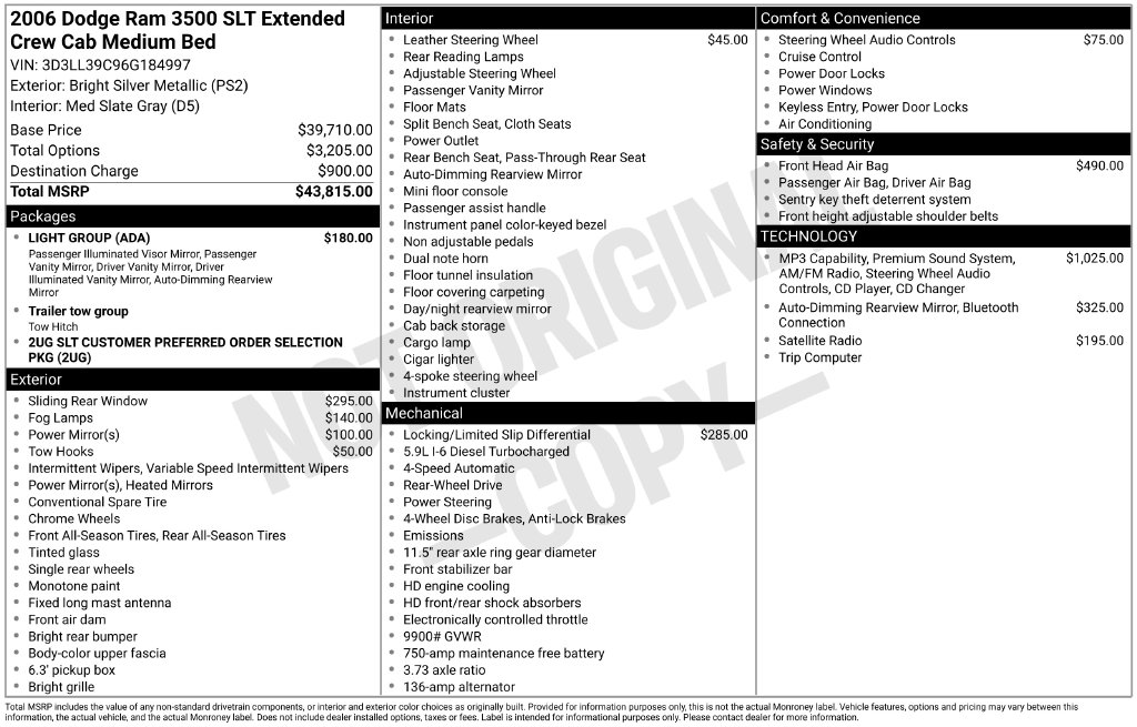 2006 Dodge Ram 3500 Pickup