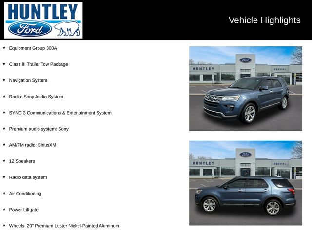 Used 2019 Ford Explorer Limited with VIN 1FM5K8F82KGB21985 for sale in Huntley, IL