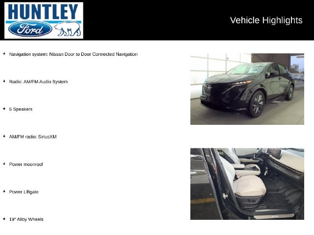 Used 2023 Nissan Ariya Evolve+ with VIN JN1DF0BB6PM701890 for sale in Huntley, IL