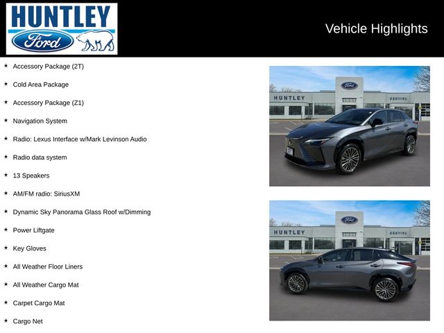 Used 2023 Lexus RZ Luxury with VIN JTJAAAAB9PA016495 for sale in Huntley, IL