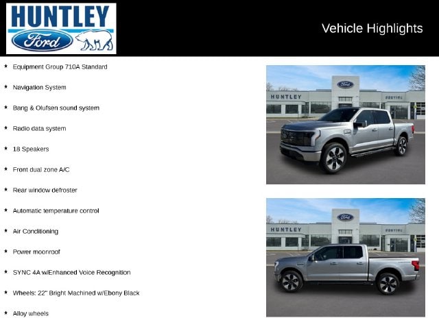 Used 2023 Ford F-150 Lightning Platinum with VIN 1FT6W1EV8PWG09685 for sale in Huntley, IL