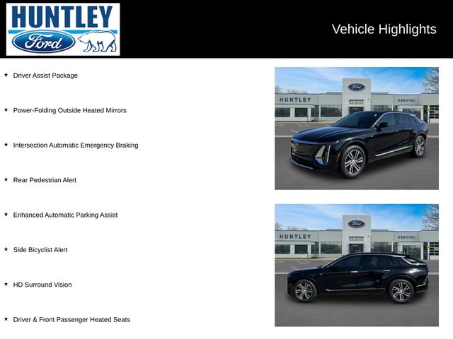Used 2024 Cadillac LYRIQ Luxury 2 with VIN 1GYKPRRL9RZ133302 for sale in Huntley, IL