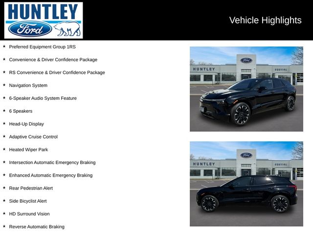 Used 2024 Chevrolet Blazer EV RS with VIN 3GNKDCRJ6RS253461 for sale in Huntley, IL
