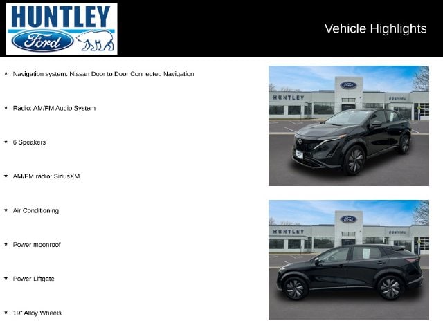 Used 2023 Nissan Ariya Evolve+ with VIN JN1DF0BBXPM707983 for sale in Huntley, IL