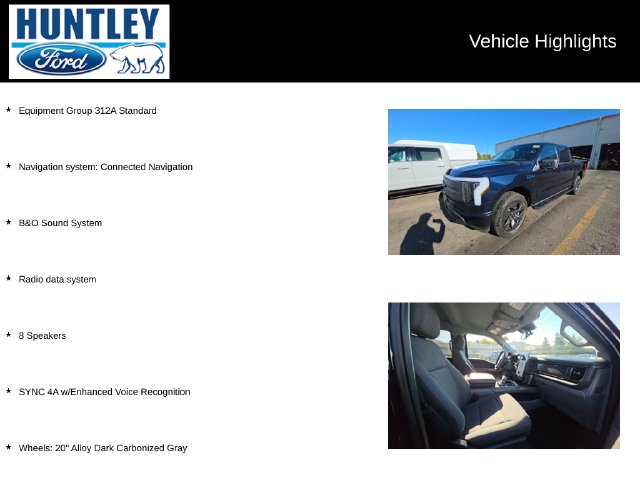 Used 2024 Ford F-150 Lightning Flash with VIN 1FTVW3L78RWG03108 for sale in Huntley, IL