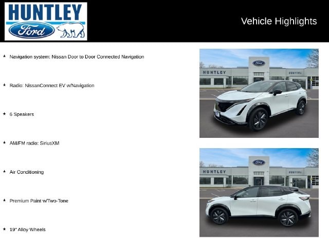 Used 2025 Nissan ARIYA Engage with VIN JN8CF0BFXSM763737 for sale in Huntley, IL