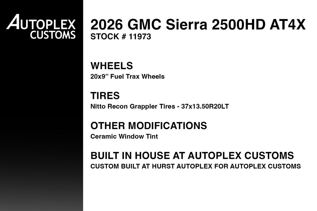 Used 2026 GMC Sierra 2500HD AT4X Truck