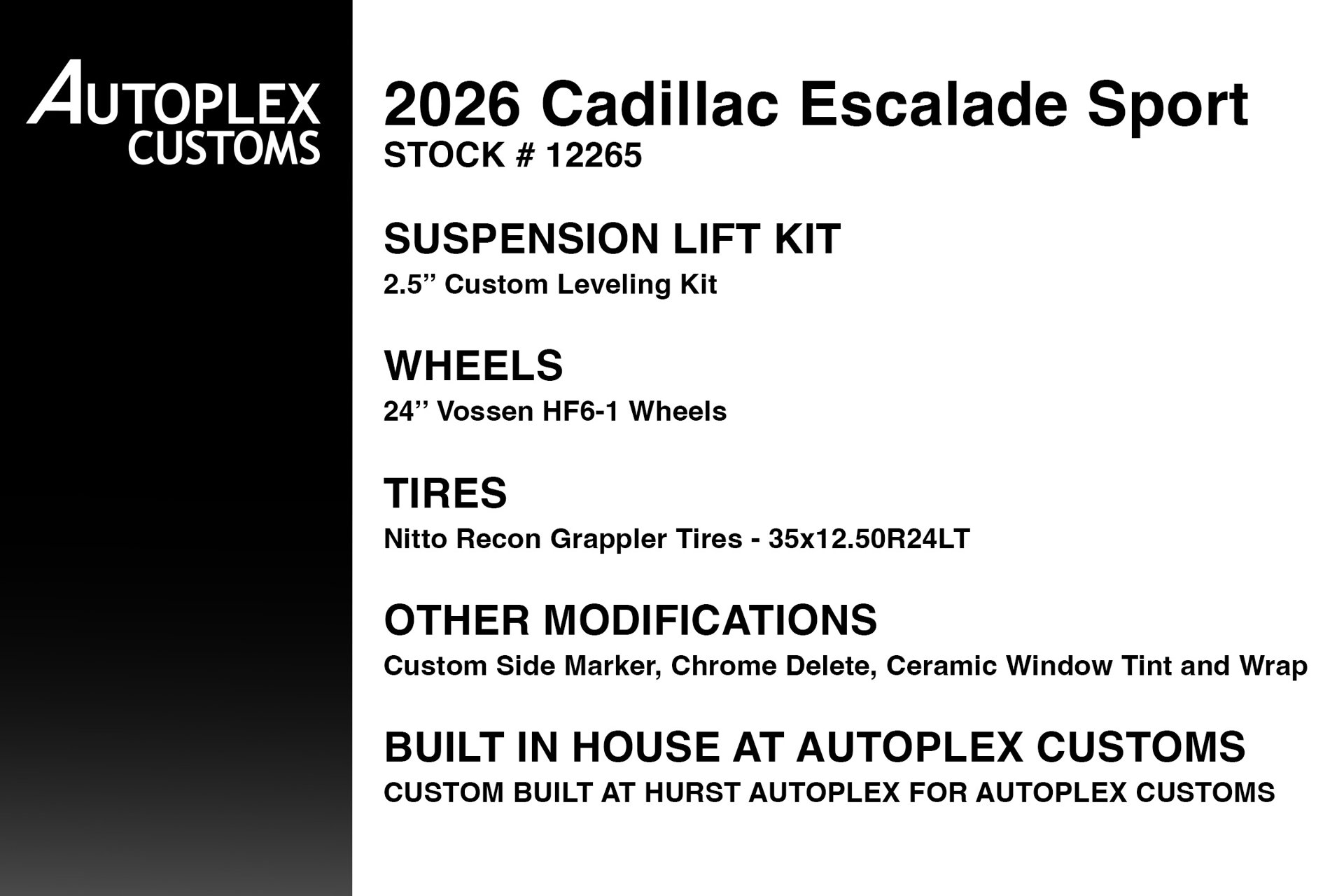 Used 2026 CADILLAC Escalade Sport SUV