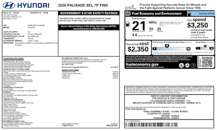 2026 Hyundai Palisade SEL 7P SEL 7P FWD